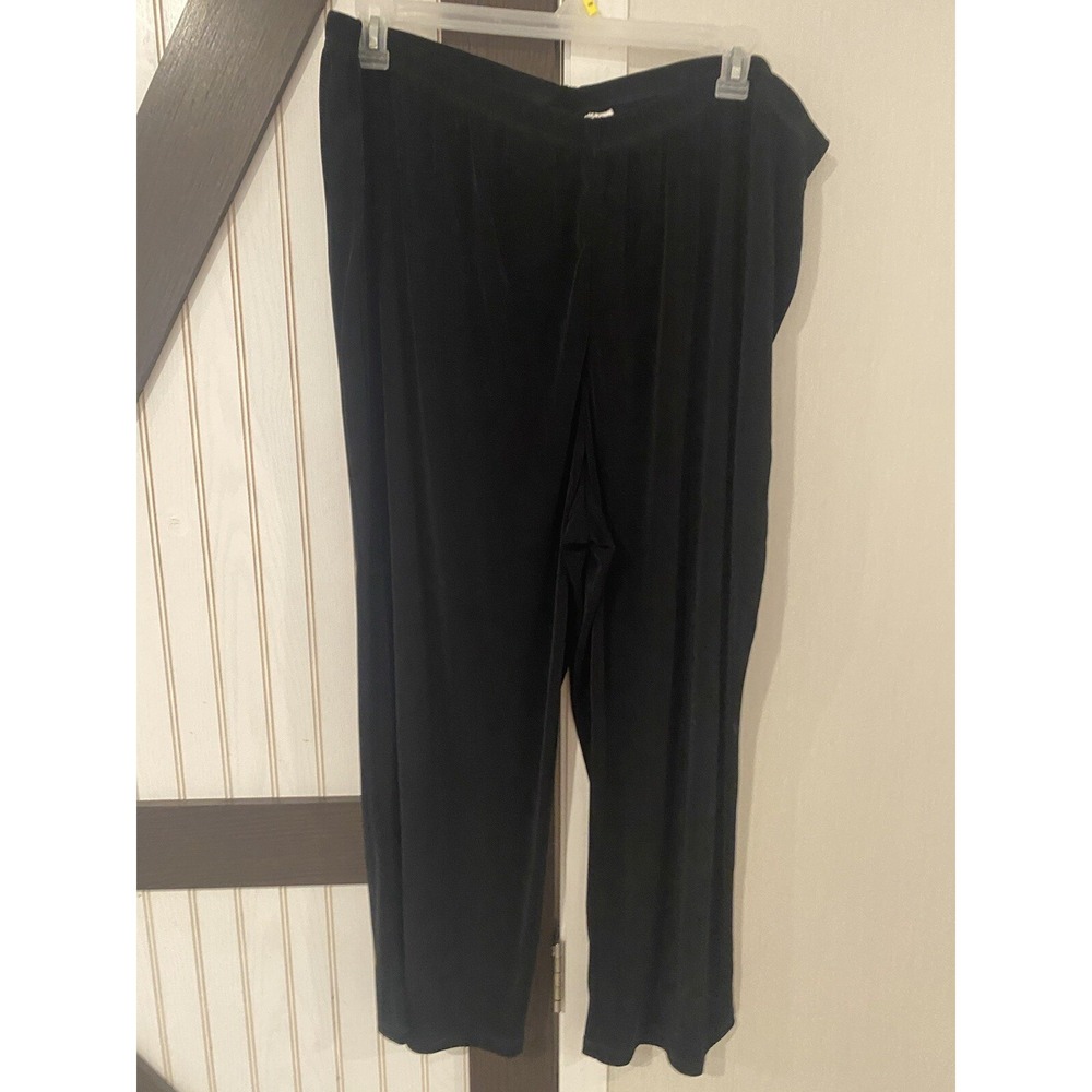 Anna Maxwell Black Pull On Stretch Dress Pants Plus Size 3XP 26/28 Petite